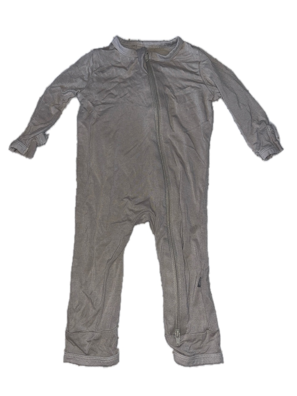 Kyte BABY Neutral Taupe Zip onesie